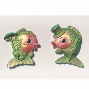 Vintage Fish Wall Plaques